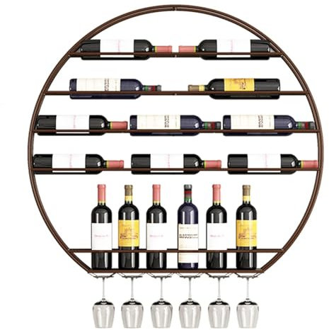 Floating Wall Mounted Wine Rack with Stemware Holder Industrial Copper Wine Display Shelf for Kitchen Dining Room or Bar Wall Wine Storage Organizer 100cm Length