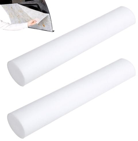 Jeorywoet Cooker Hood Filters, 2 Rolls Cooker Hood Filter 18x197 Anti-Oil Stain Filter for Extractor Fan Smokeproof Replacement Ventilator Sheets for Home Kitchen