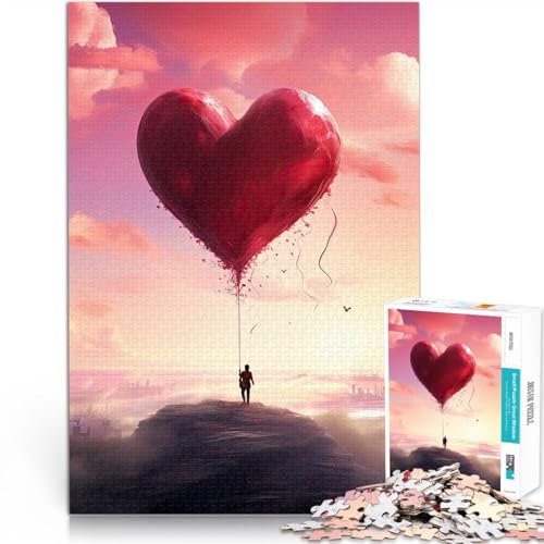 Quizspiel Reise des Herzens Puzzle für Jugendliche 1000 Teile 26x38cm Jedes Stück ist einzigartig – Anspruchsvolles Familienspiel für ab 14 Jahren