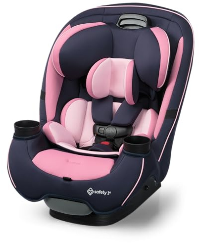 Safety 1st Grow and Go All-in-One Slim Convertible Car Seat, Rear Facing, 5-40 lbs, Forward Facing (30–65 lbs), High Back Booster Seat 40-100 pounds, Vineyard Girl