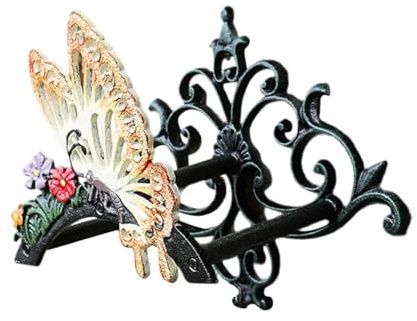 Soporte Manguera Jardin Soporte for Manguera de jardín de Hierro Fundido, fácil de Instalar, Resistente, for Pared, for Patio, casa, Exterior(Butterfly)