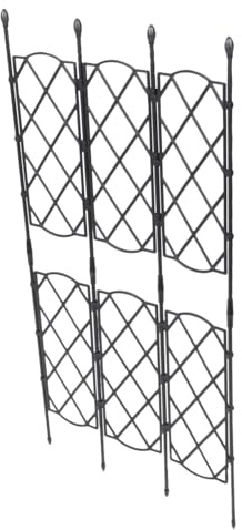 SUPVOX Support De Vigne Grimpante en Fer Réglable 46,5-90 Cm Noir pour Jardin Extérieur Balcon Terrasse Plantes Grimpantes Stable Solide Anti-Corrosion