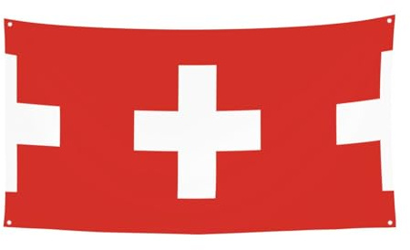 WZYCWB Bandiera svizzera festa Banner decorazione per feste adatto per feste di compleanno o decorazioni di vacanza