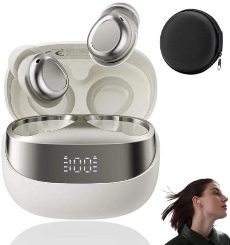 Qosigote Sorupods V2 Schlaf-Ohrhörer, 2026 Mini In Ear Kabellos Bluetooth 5.4 Kopfhörer Mit HiFi Immersiv Sound, Schlafkopfhörer, Zero Delay, Led-Anzeige, Ipx5 Wasserdicht, Ideal für Schlaf (Weiß)