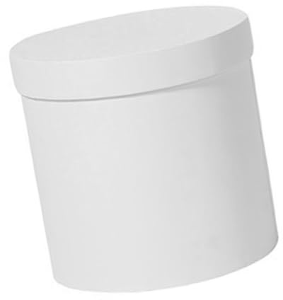 SOPOTUTU Runde Geschenkbox mit Deckel aus Papier Kleiner Blumenkübel für Frische Blumenarrangements Geeignet für Hochzeiten und Geburtstage Weiße Blumenkästen aus Pappe
