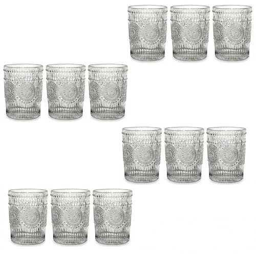 Bicchieri Eleganti in Vetro da 30 cl Set di 12 PREGIATI per Stile e Raffinatezza UNICO Eleganza per Ogni Tavola e Occasione