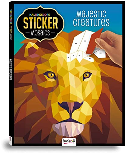 Majestic Creatures Kaleidoscope Sticker Mosaic | Mosaic Sticker Book for Adults | Colour by Stickers | Sticker by Numbers | Sticker Art | Animal Craft