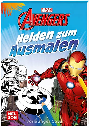 Marvel Avengers: Helden zum Ausmalen: Malblock für Kindergarten-Kinder ab 4 Jahren mit kleiner Abenteuergeschichte