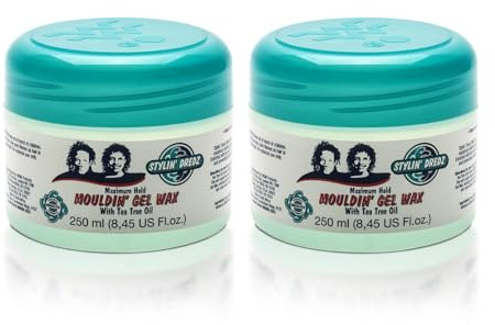 Stylin' Dredz Moulding Gel Wax with Tea Tree Oil Hair Care 250 ml (2 Pack)