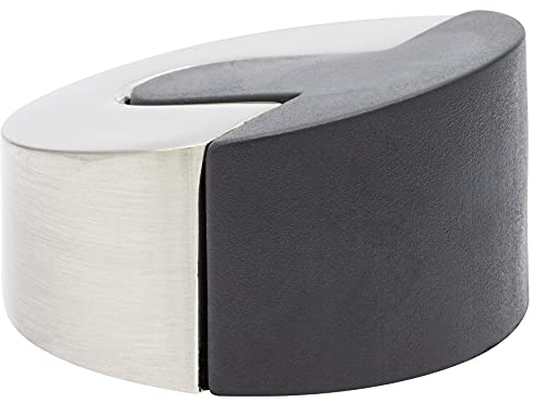 WAGNER Tope para la Puerta OPERA SMALL, Tope de Puerta para el Suelo, Protector Pared – Ø 46 x 26 mm, Metal, Goma Termoplástica, Negro, para Atornillar, Incluye Taco y Tornillo – 15506711