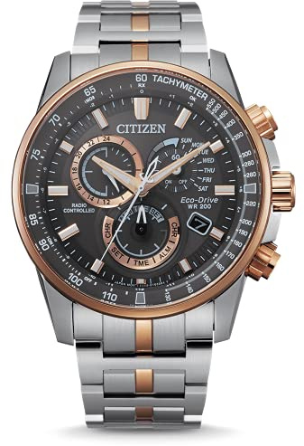 Citizen Reloj Cronógrafo para Hombres de maquinaria Japonesa de Cuarzo con Correa en Acero Inoxidable CB5886-58H