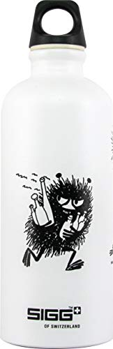 SIGG - Alu Trinkflasche Kinder - Moomin Stinky - Auslaufsicher - Federleicht - BPA-frei - Klimaneutral Zertifiziert - Weiss - 0,6L