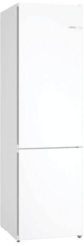 Bosch Serie 4 Kühl-Gefrier-Kombination 203 x 60 cm NoFrost KGN392WCF | VitaFresh XXL Frischesystem hält Obst und Gemüse länger knackig, LED-Beleuchtung, zwei getrennte Kühlkreisläufe, SuperKühlen