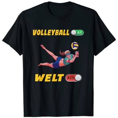 Volleyball An Welt Aus Beach Volleyball T-Shirt