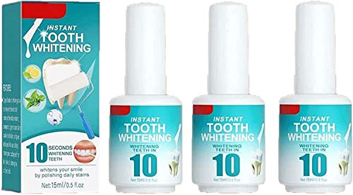 Pulido de dientes Uptight Instant Dental Blanqueamiento Pintura, Eliminación de manchas y Mal Aliento Limpieza Oral, 15 ml (3 piezas)