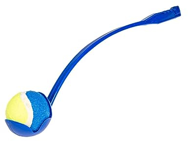 INTIRILIFE Ballschleuder Ballwurfstab zum Aufheben und Werfen für Hunde in Blau mit 64 x 10 x 6.5 cm Größe - Spielzeug für Hunde Wurfarm zum Spielen mit Ihrem Haustier an der frischen Luft