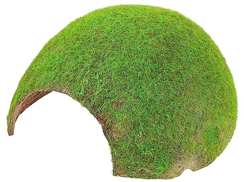 VILLFUL Terrarium Reptilienhöhle Sonnenplattform Naturmoos Terrariendekor Reptilienversteck Haushalt Zubehör Eidechsen Geckos Schlangen Spinnen Einsiedlerkrebse