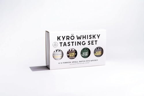 Kyrö Whisky Tasting Set 47,2% vol. | Finnischer Roggenwhisky | 4 x 0,05 Liter | Malt - Oloroso - Peat Smoke - Wood Smoke | Mini-Set | Kyrö Distillery