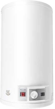 Elektrospeicher Warmwasserspeicher Wasser Boiler Elektroboiler Elektro Wasserbereiter Wasserboiler Bad Kit WandhäNgend Anticalc Emaillierter InnenbehäLter Warmwasserboiler Heizung Speicher 220V (50L)