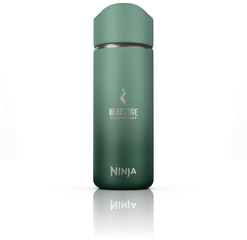 Ninja 400 ml Sip Perfect Hot Drinks Travel Flask, Made BPA-Free, Dishwasher Safe, Insulated Bottle, Green, DW1603EUUKGN
