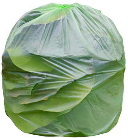 Biodegradable Large Trash Bags 13+ Gallon Tall Kitchen Recyclable Waste Bags, Heavy Duty 1.18 Mil & Leakproof, 50 Liter Bin Liners for Lawn Yard,Home,Office (60 Count) Green