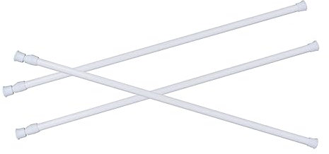 SHOWERORO 3stücke Duschvorhangstange Aus Kohlenstoffstahl Teleskopstange Für Dusche Verstellbare Türvorhangstange Starke Tragfähigkeit Glatte Oberfläche Nagelfreies Design Geeignet Für Dusch