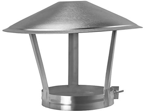 GUIXAN Schornsteinhaube, Schornsteinkappe, Schornstein-Regenkappe, Windkappe, Edelstahl-Auspuff, Entlüftungskappe, Schornsteinabdeckung, Erdofen, Kamin, Schornsteinabdeckung, Reifen 135 m