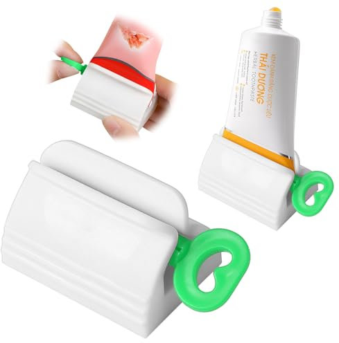 Exprimidor de pasta de dientes, exprimidor de tubos, exprimidor de tubo de pasta de dientes, rodillo exprimidor de pasta de dientes, exprimidor de pasta de dientes, rodillo de pasta de dientes (verde)