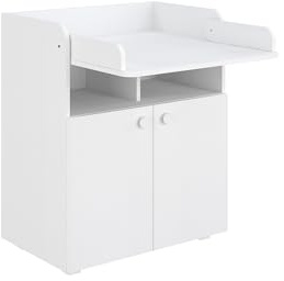 Shefa Wickelkommode 700 - Moderne Babyzimmer Kommode, 47 x 70 x 86 cm Farbauswahl (Weiß)