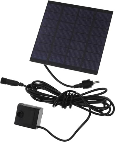 Milisten Bomba de Agua Solar Sumergible 7v 1w Panel Solar, Capacidad 180 L/h, Material Plástico Duro y Silicona, Adecuado para Jardín y Estanque Rendimiento Estable