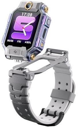 imoo X10 Kids Smartwatch, Compatible with Verizon & T-Mobile, Long-Lasting HD Video & Phone Call, GPS Location Tracking & IPX8 Water-Resistant, 14 Days History, Multisport Mode （Grey）