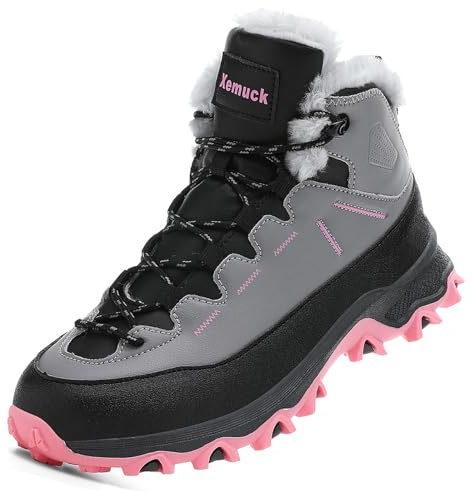 Xemuck Barn vandringsskor pojkar vandring vandringskängor flickor utomhus sneakers trekkingskor komfort fyra årstider skor EU 30–39, Varm rosa, 31 EU