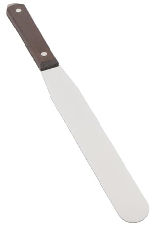 YWBL-WH Espátula para Glaseado Recta de 6 Pulgadas de Acero Inoxidable con de Madera, Herramienta Profesional para Decoración de Pasteles para Glasear, Esparcir, Hornear y Cocinar, Utensilio de (8