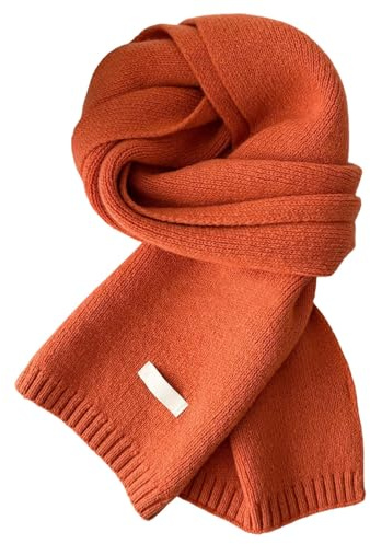 Warmer Winterschal für Damen Herren Wollschal Weiche Warm Strickschal Einfarbig Gestrickter Schals Modischer Vielseitiger Kaschmir Schal aus 100% Wolle - ideale Geschenke für Frauen & Männer