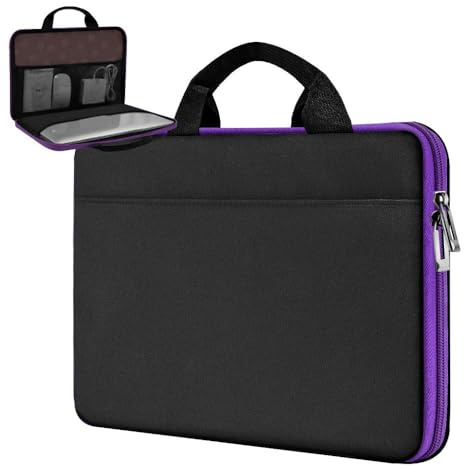 HSEOK Maletin Portatil 13-13.5 Funda Protectora Delgada Impermeable para MacBook Pro 14 2021 M1 Pro/M1 MAX A2442, MacBook Air Pro 13.3, XPS 13 y 13-13.5 Laptop Ultrabook Chromebook,BK01PU01