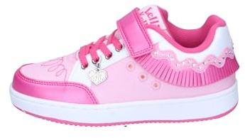 Lelli Kelly Frangetta Mix LKAL8056 Scarpe Bambina con Luci,Fucsia e Bianco,Ciondolo Cuore e Gadget Incluso