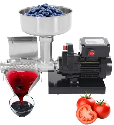 DAOHHFO 450W Elektrische Tomatensaucenmaschine, 220V Edelstahl Tomatenpresse, Professionelle Passiermaschine Beerenpresse für Tomatensauce Erdbeersauce Blaubeersauce und andere Saucen zu machen