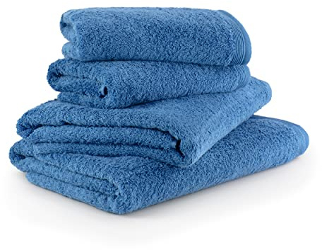 Möve Superwuschel Handtuch-Set, 2 Duschtücher 80 x 150 cm & 2 Handtücher 50 x 100 cm, Made in Germany, 100% Baumwolle, Cornflower