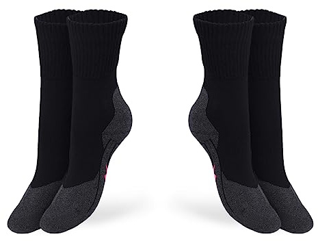 PRS Calcetines de senderismo para mujer, transpirables, antiampollas, ideales para senderismo, caminatas, montaña, Trail Outdoors Sports, 2 pares