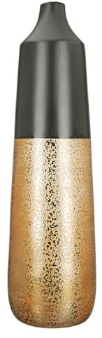 GILDE Vaso decorativo grande in ceramica XL – decorazione in ceramica autunno inverno Natale oro decorazione natalizia – Colore: oro nero altezza 49 cm