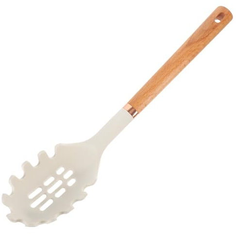 Zerodeko 2piezas Cucharón De Pasta De Silicona Mango De Servidor De Espagueti De Inoxidable Utensilio De Cocina Para Servir Pasta y Fideos Para Uso Doméstico y Restaurantes Color
