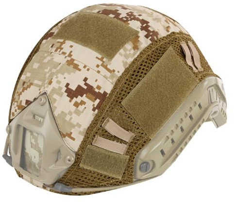 Yardwe Taktischer Schutz Helmüberzug Digitaler Wüstentarn DIY Camouflage Helm Zubehör Strapazierfähig rutschfest Für Outdoor Cs Spiele Klettern Radfahren