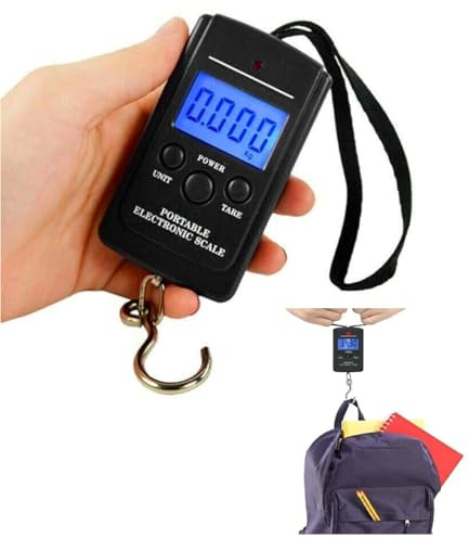 MORWIN Digital Luggage Scale, Digital Portable Handheld Scale For Travel & To Avoid Overweight Fee At Airport 40kg Max Capacity.