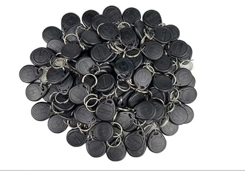 100 pulseras inteligentes de silicona RFID con control de acceso, 125 kHz EM4100 NFC, pulsera impermeable (negro)