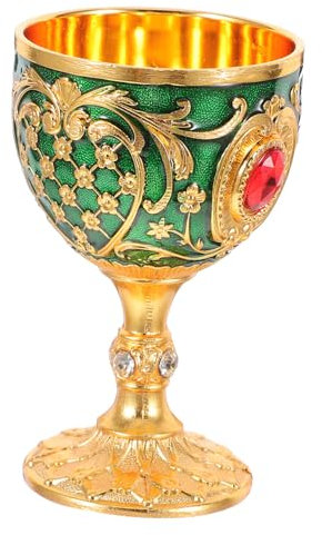 HEALLILY Cáliz Retro De Metal Elegante para Vino y Ceremonias Copa Medieval Antigüedad para Decoración Fiestas y Eventos Especiales