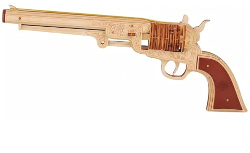 3D Wooden Puzzles Rubber Band Gun for Adults – M1851 Gun Model, DIY Rubber Band Gun Building Kit for Teens 14+, Brain Teaser Craft, Unique Gift & Home Decor for Men & Women (M1851)