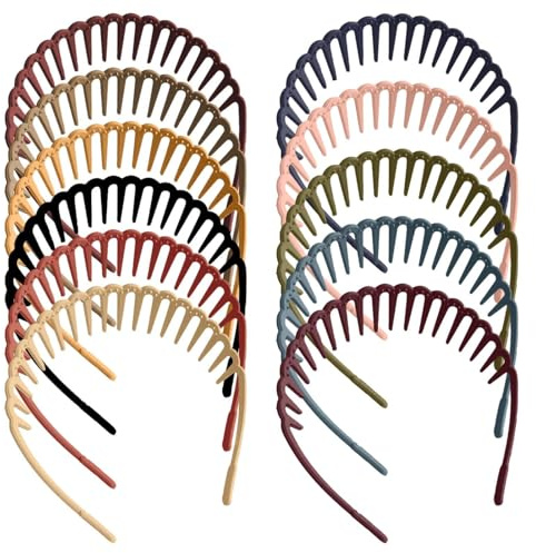 Pannband för kvinnor - Hudvård modeaccessoar | ABS tandkam, 13 cm (5,12 tum) | Halkfri bekväm hårring | Flexibelt pannband för flickor män kvinnor daglig styling hårvård