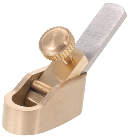 ELAYARD Mini Pialla Manuale in Metallo Oro per Liuteria Violino e Lavorazione Legno, Design Compatto e Lavorazione Precisa per Riparazioni Tastiera e Ponte