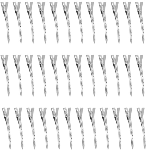 36 Pcs Pince Crocodile Cheveuxs, Pince Cheveux Femme en Métal Argenté, Pinces Crocodiles, Pinces à Cheveux en Métal, Barrettes Hair Clips pour Séparation, Boucles, Produits de Coiffage
