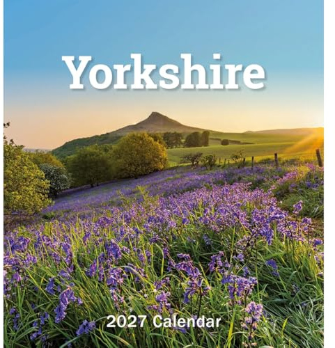 Carousel Worldwide Yorkshire 2027 Desk Calendar, Scenic County Photography, Desktop Tear-Off Calendar